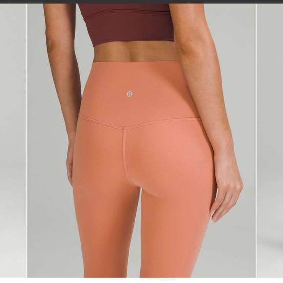 Lululemon" Align High-Rise Pant 25"-Pink Savannah -Size (14) Good Condition - Picture 5 of 13